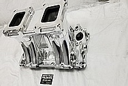 BBC Weiand 5981 Aluminum Intake Manifold AFTER Chrome-Like Metal Polishing and Buffing Services / Restoration Services - Aluminum Polishing