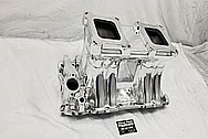 BBC Weiand 5981 Aluminum Intake Manifold AFTER Chrome-Like Metal Polishing and Buffing Services / Restoration Services - Aluminum Polishing