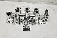 Offenhauser 3 Deuce Flat Head V8 Intake Manifold AFTER Chrome-Like Metal Polishing - Aluminum Polishing