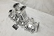 Eddie Meyer Aluminum Flathead Intake Manifold AFTER Chrome-Like Metal Polishing - Aluminum Polishing