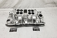 Edelbrock Dual Quad Oval Port Aluminum Intake Manifold AFTER Chrome-Like Metal Polishing - Aluminum Polishing