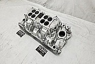 Edelbrock Dual Quad Oval Port Aluminum Intake Manifold AFTER Chrome-Like Metal Polishing - Aluminum Polishing