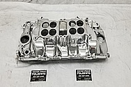 Edelbrock Dual Quad Oval Port Aluminum Intake Manifold AFTER Chrome-Like Metal Polishing - Aluminum Polishing