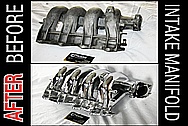 BEFORE AND AFTER Chrome-Like Metal Polishing - Aluminum Intake Manifold Polishing 