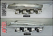 BEFORE AND AFTER Chrome-Like Metal Polishing - Aluminum Intake Manifold Polishing 