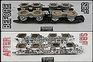 BEFORE AND AFTER Chrome-Like Metal Polishing - Aluminum Intake Manifold Polishing 