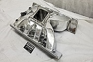 Aluminum 8 Cylinder Intake Manifold AFTER Chrome-Like Metal Polishing - Aluminum Polishing