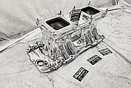 Weiand AluminumV8 Intake Manifold AFTER Chrome-Like Metal Polishing and Buffing Services - Aluminum Polishing Services 