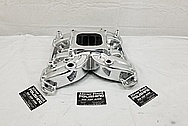 Aluminum V8 Intake Manifold AFTER Chrome-Like Metal Polishing and Buffing Services - Aluminum Polishing