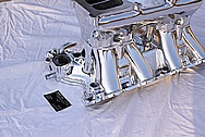 Offenhauser Tunnelram Aluminum Intake Manifold AFTER Chrome-Like Metal Polishing and Buffing Services