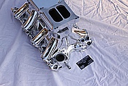 Offenhauser Tunnelram Aluminum Intake Manifold AFTER Chrome-Like Metal Polishing and Buffing Services