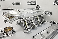 LSX Aluminum 8 Cylinder Intake Manifold, Valve Covers and Throttle Body AFTER Chrome-Like Metal Polishing and Buffing Services - Aluminum Polishing