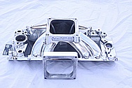 REHER Morrison Racing Big Block Chevy Aluminum Intake Manifold AFTER Chrome-Like Metal Polishing and Buffing Services