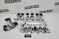 Toyota Supra 2JZ-GTE Aluminum 6 Cylinder Intake Manifold AFTER Chrome-Like Metal Polishing and Buffing Services / Restoration Services - Aluminum Polishing Plus Custom Performance Porting Services - Horsepower Performance Modifications