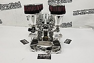 Ingles Aluminum Intake Manifold, Throttle Bodies and Stacks AFTER Chrome-Like Metal Polishing and Buffing Services / Restoration Services - Aluminum Polishing
