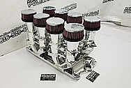 Ingles Aluminum Intake Manifold, Throttle Bodies and Stacks AFTER Chrome-Like Metal Polishing and Buffing Services / Restoration Services - Aluminum Polishing