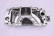 Edelbrock V8 Aluminum Intake Manifold AFTER Chrome-Like Metal Polishing and Buffing Services