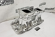 Weiand Aluminum V8 Intake Manifold AFTER Chrome-Like Metal Polishing and Buffing Services / Restoration Services - Aluminum Polishing