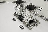 Edelbrock Aluminum V8 Intake Manifold AFTER Chrome-Like Metal Polishing and Buffing Services / Restoration Services - Aluminum Polishing