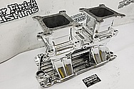 Edelbrock Aluminum V8 Intake Manifold AFTER Chrome-Like Metal Polishing and Buffing Services / Restoration Services - Aluminum Polishing