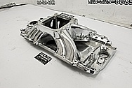 Edelbrock Victor Aluminum V8 Intake Manifold AFTER Chrome-Like Metal Polishing and Buffing Services / Restoration Services - Aluminum Polishing