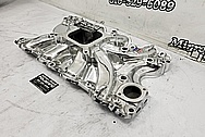 Edelbrock Torker II Aluminum Intake Manifold AFTER Chrome-Like Metal Polishing and Buffing Services - Aluminum Polishing Service - Intake Polishing