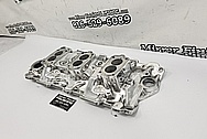 Offenhauser V8 Aluminum Intake Manifold and Cylinder Head Project AFTER Chrome-Like Metal Polishing and Buffing Services - Intake Manifold Polishing Services