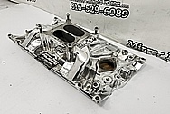 GM Aluminum Rough Condition Intake Manifold AFTER Chrome-Like Metal Polishing and Buffing Services - Intake Polishing Services