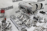 1949 Ford F1 Truck Ford 460 Aluminum Engine Parts / Intake Manifold Carburetor Project AFTER Chrome-Like Metal Polishing and Buffing Services - Aluminum Polishing - Intake Polishing