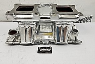 Weiand V8 Aluminum Intake Manifold AFTER Chrome-Like Metal Polishing - Aluminum Polishing - Intake Manifold Polishing