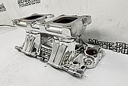 Weiand V8 Aluminum Intake Manifold AFTER Chrome-Like Metal Polishing - Aluminum Polishing - Intake Manifold Polishing