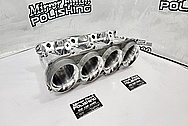 Tuned Port Aluminum Intake Manifold Setup BEFORE Chrome-Like Metal Polishing and Buffing Services / Restoration Services - Aluminum Polishing - Intake Manifold Polishing