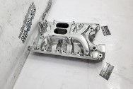 Edelbrock Performer RPM Aluminum Intake Manifold AFTER Chrome-Like Metal Polishing - Aluminum Polishing - Intake Manifold Polishing Services