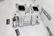 Weiand Aluminum Intake Manifold AFTER Chrome-Like Metal Polishing and Buffing Services / Restoration Services - Intake Manifold Polishing Service 