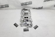 Offenhauser Aluminum V8 Intake Manifold AFTER Chrome-Like Metal Polishing - Aluminum Polishing - Intake Manifold Polishing Services