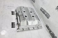 Chevy Corvette Aluminum V8 Intake Cover Piece AFTER Chrome-Like Metal Polishing - Aluminum Polishing - Intake Polishing Services