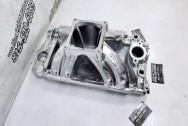 Edelbrock Aluminum Intake Manifold AFTER Chrome-Like Metal Polishing - Aluminum Polishing - Intake Manifold Polishing Service