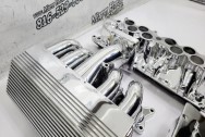 Ford Mustang GT Alumininum Upper and Lower Intake Manifold AFTER Chrome-Like Metal Polishing - Aluminum Polishing - Intake Manifold Polishing Service