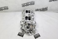 Edelbrock Aluminum Intake Manifold AFTER Chrome-Like Metal Polishing - Aluminum Polishing - Intake Manifold Polishing Service