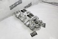 Edelbrock Aluminum Intake Manifold AFTER Chrome-Like Metal Polishing - Aluminum Polishing - Intake Manifold Polishing Service