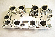 Small Block Chevy Inglese Oval Port IDF NG1676 Aluminum Intake Manifold AFTER Chrome-Like Metal Polishing and Buffing Services Plus Clearcoating Services 