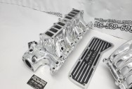 Edelbrock Aluminum Upper and Lower Intake Manifolds AFTER Chrome-Like Metal Polishing - Aluminum Polishing - Intake Manifold Polishing Service Plus Custom Painting Services