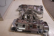 Ford Mustang Cobra Aluminum Intake Manifold and Aluminum DOHC Valve Covers AFTER Chrome-Like Metal Polishing and Buffing Services