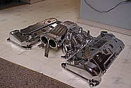 Ford Mustang Cobra Aluminum Intake Manifold and Aluminum DOHC Valve Covers AFTER Chrome-Like Metal Polishing and Buffing Services