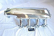 Aluminum Holley EFI Chevy LS1 V8 Intake Manifold AFTER Chrome-Like Metal Polishing and Buffing Services