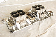 Weiand Big Block Ford Aluminum V8 Intake Manifold AFTER Chrome-Like Metal Polishing and Buffing Services