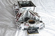 Rough Cast V8 Aluminum Intake Manifold AFTER Chrome-Like Metal Polishing and Buffing Services