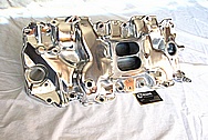 1970 Chevy Big Block V8 Vintage Aluminum Intake Manifold AFTER Chrome-Like Metal Polishing and Buffing Services