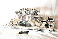 Edelbrock V8 Aluminum Intake Manifold AFTER Chrome-Like Metal Polishing and Buffing Services