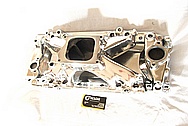 Edelbrock V8 Aluminum Intake Manifold AFTER Chrome-Like Metal Polishing and Buffing Services